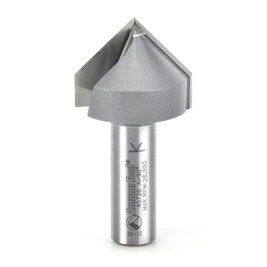 1/4*1-3/4 Woodworking Tool 90 Degree Router V-Groove Silver Supply Cutter