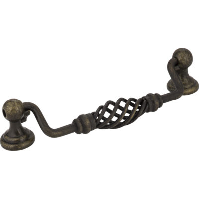 Zurich 5-15/16" Overall Length Twisted Iron Cabinet Pull.