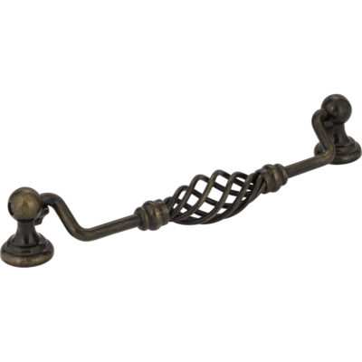 Zurich 7-3/16" Overall Length Twisted Iron Cabinet Pull.