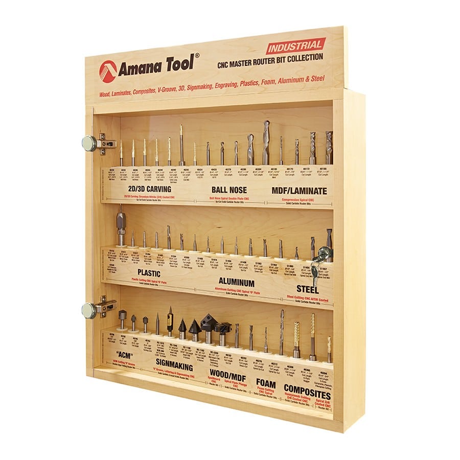 Master Router Bit Collection | 58-Pc 18, 1/4, 3/8, 1/2 Inch Shank